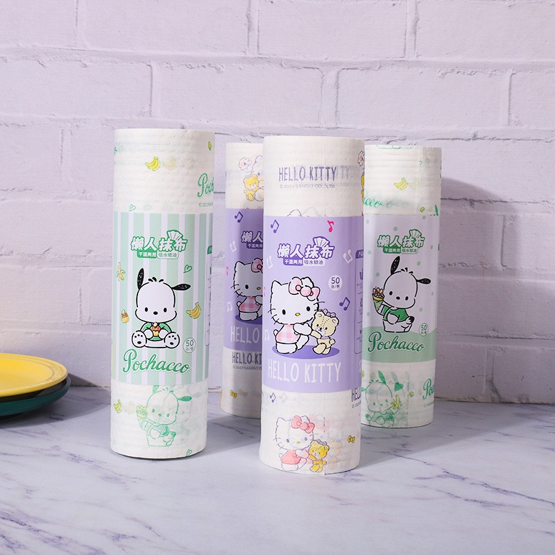 Home Bathroom Model - 3pcs Hello Kitty Dishcloths Cartoon Home