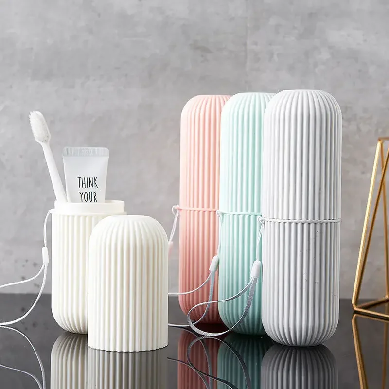Home Goods Bathroom Storage - Portable Travel Toothbrush Holder Case BPA