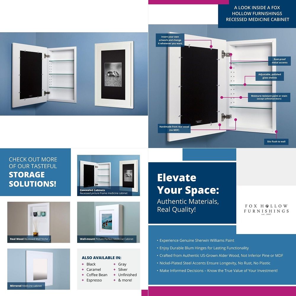 Bathroom Cabinet Mirror - Concealed Picture Frame Medicine Cabinet Without