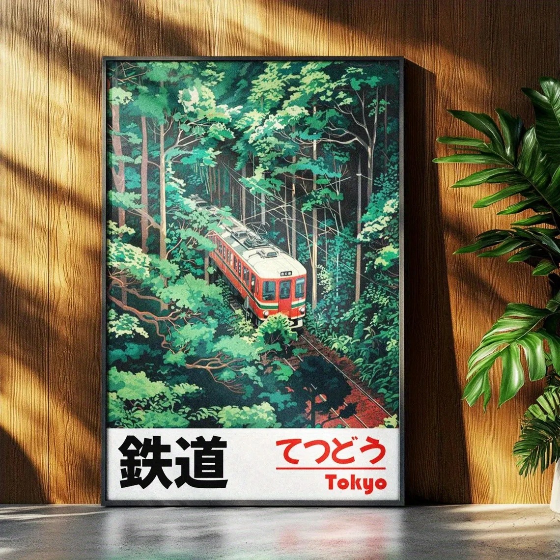 Home Design Bathroom - Retro Japanese Landscape Canvas Printing Asian