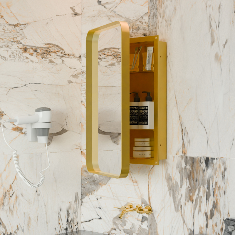 20x30 Inch Recessed Metal Fram - Bathroom Cabinet Mirror ulasan dan harga