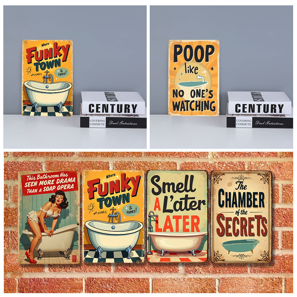 Funny Bathroom Rules Vintage M - Home Bathroom Decor Ideas ulasan dan harga