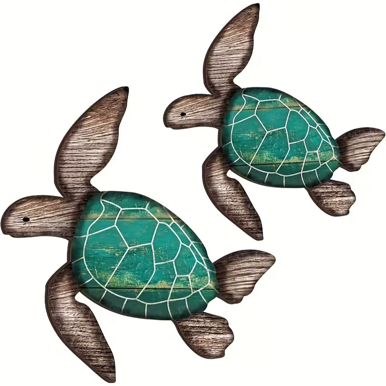 2Pcs Vintage Wooden Sea Turtle - Home Bathroom Design ulasan dan harga