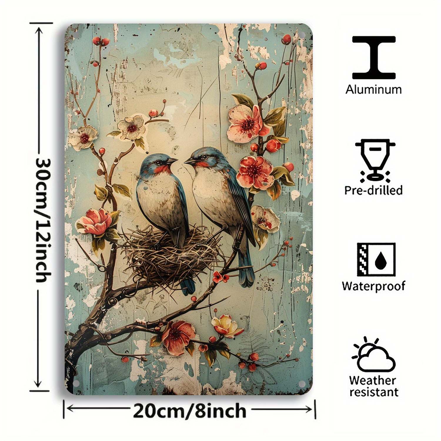 1 piece 8x12 inch/ 20 * 30cm c - Home Bathroom Wall Decor ulasan dan harga