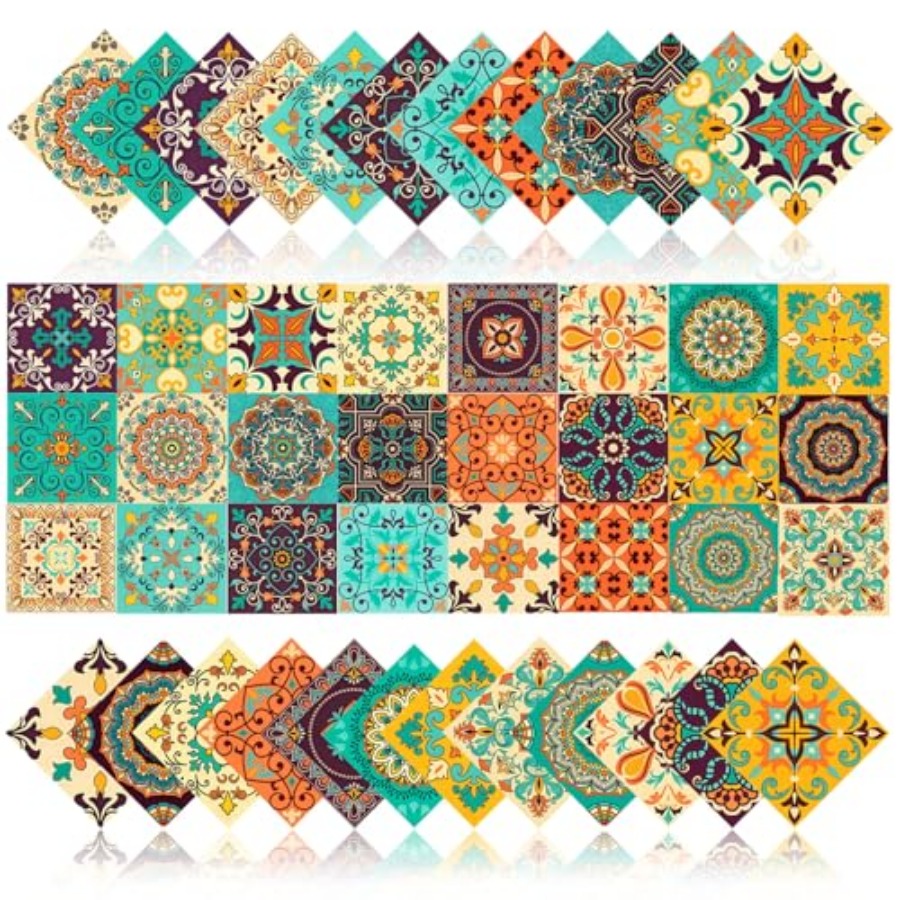 24Pcs Peel and Stick Tile Stic - Home Bathroom Tiles Design ulasan dan harga