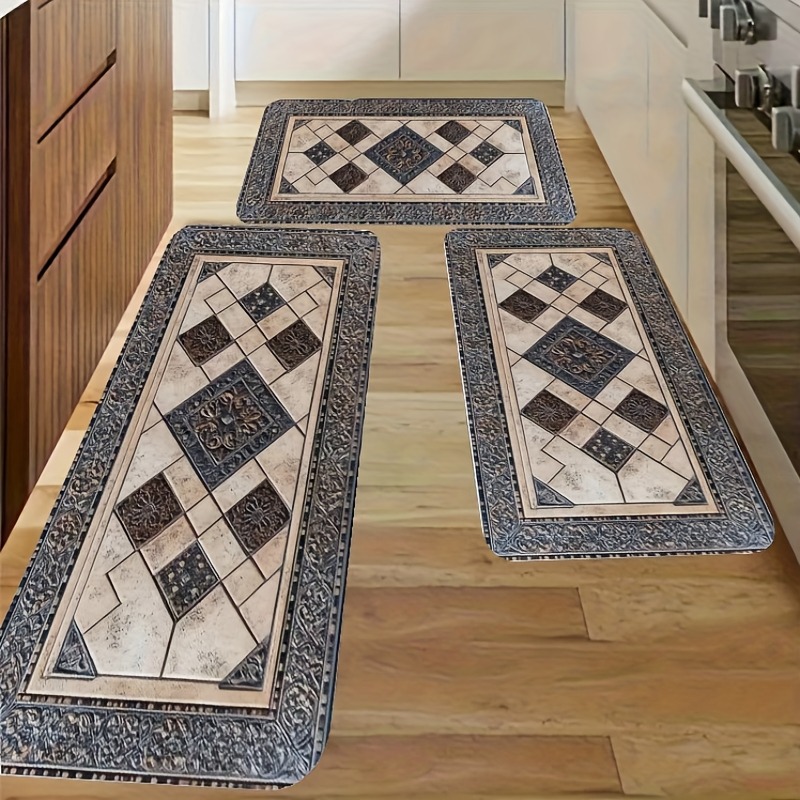 1PC Floor tile Kitchen Rug Non - Home Bathroom Tiles Design ulasan dan harga