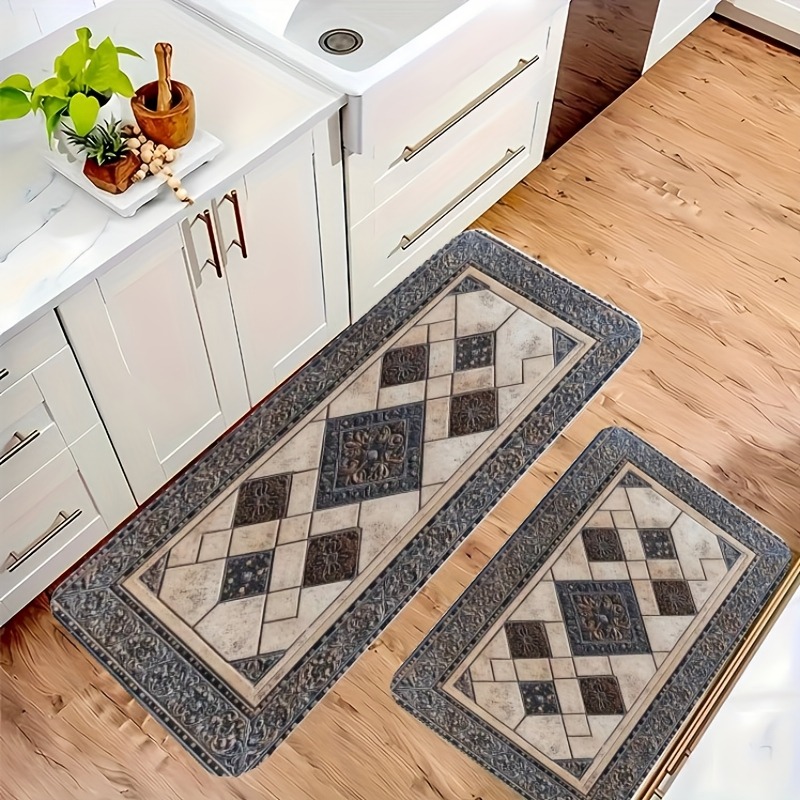 1PC Floor tile Kitchen Rug Non - Home Bathroom Tiles Design ulasan dan harga