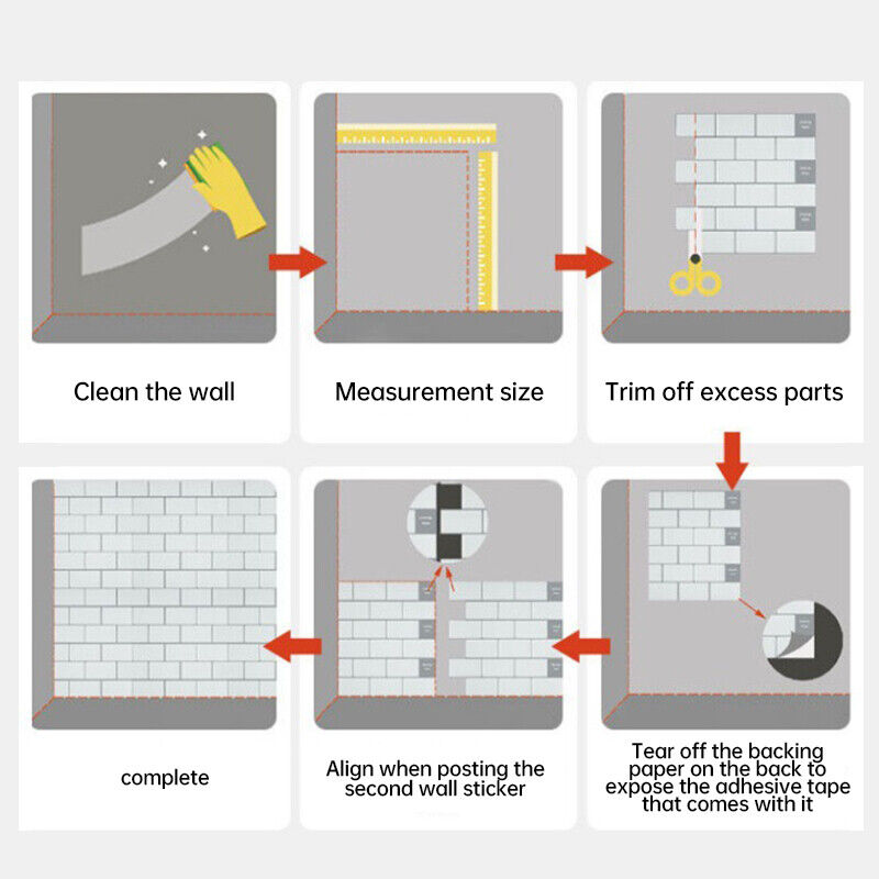 1PC 3D Self-adhesive Wall Stic - Home Bathroom Tiles Design ulasan dan harga