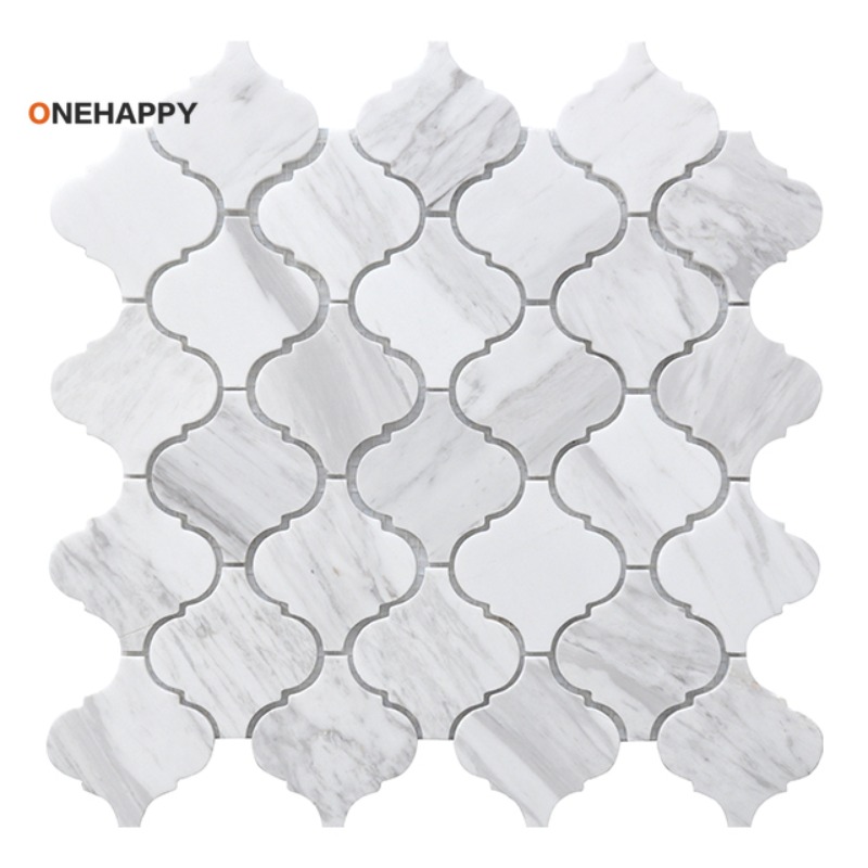 Lantern Volakas Marble Mosaic  - Home Bathroom Tiles Design ulasan dan harga