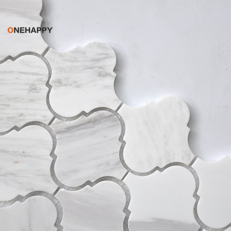 Lantern Volakas Marble Mosaic  - Home Bathroom Tiles Design ulasan dan harga