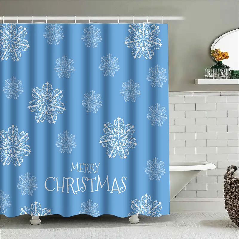 Christmas Shower Curtain Snowf - Home Bathroom Decor Ideas ulasan dan harga