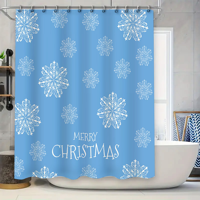Christmas Shower Curtain Snowf - Home Bathroom Decor Ideas ulasan dan harga