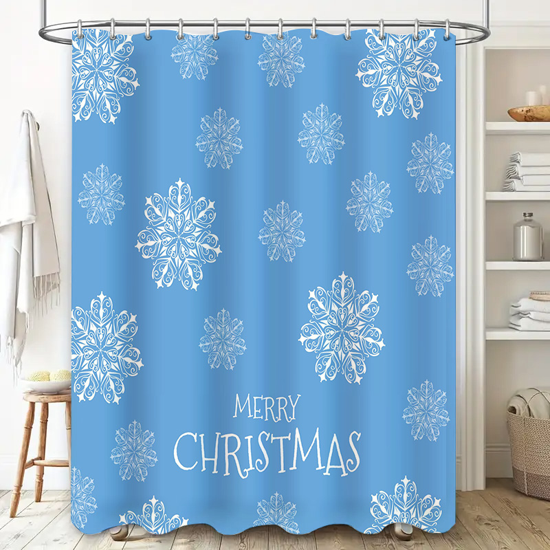 Christmas Shower Curtain Snowf - Home Bathroom Decor Ideas ulasan dan harga