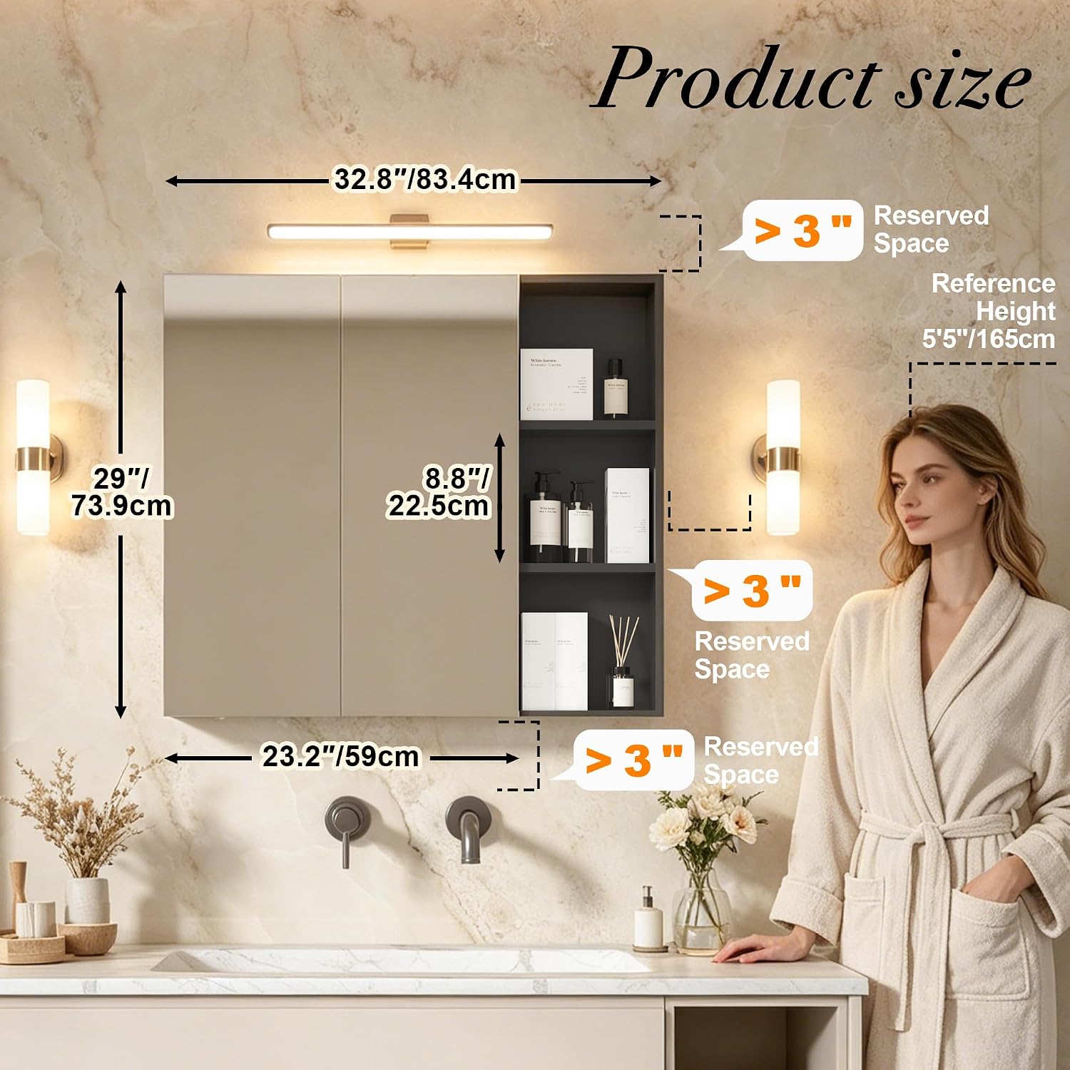 Modern Frameless Medicine Cabi - Bathroom Cabinet Mirror ulasan dan harga