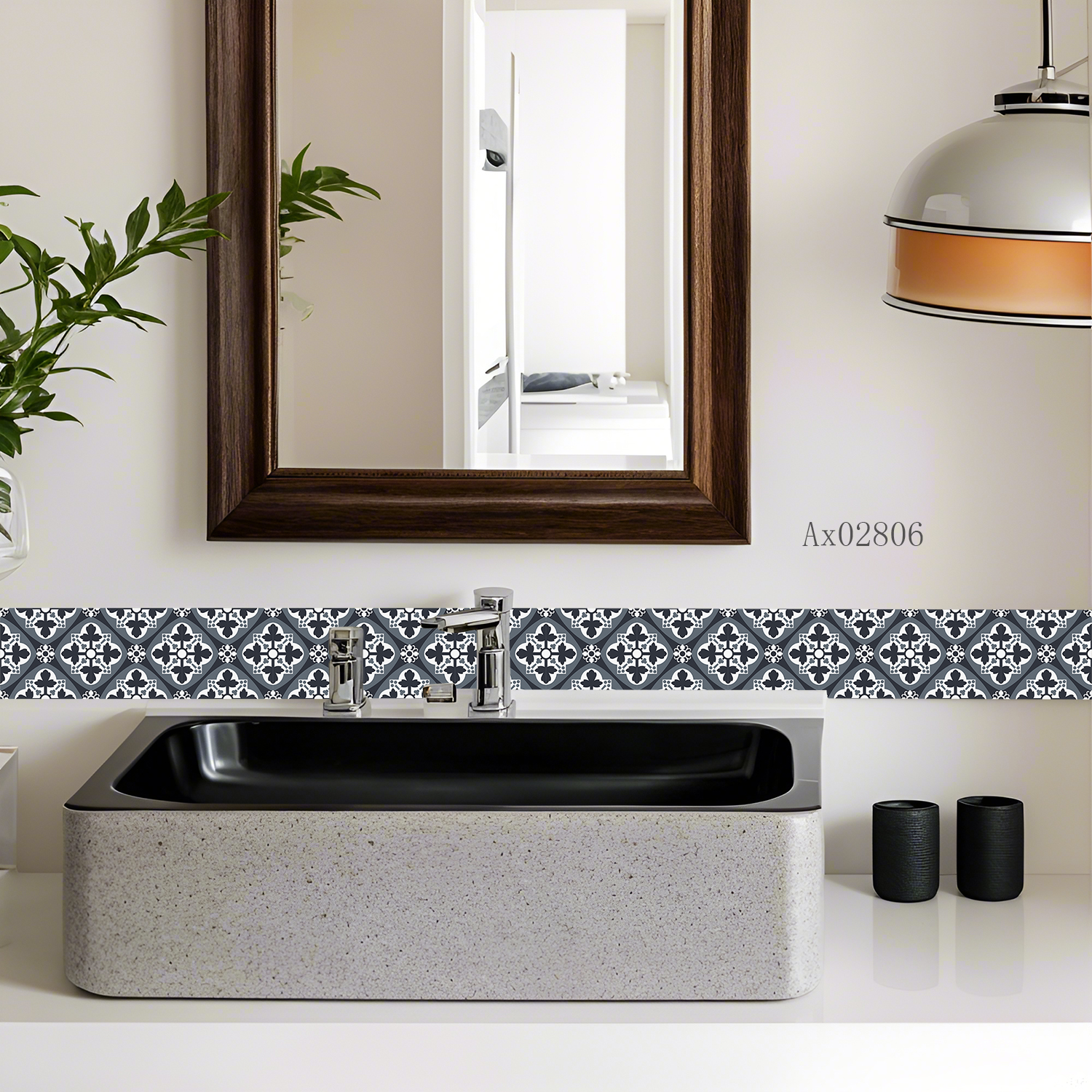 Boho Mediterranean Tile Border - Home Bathroom Tiles Design ulasan dan harga