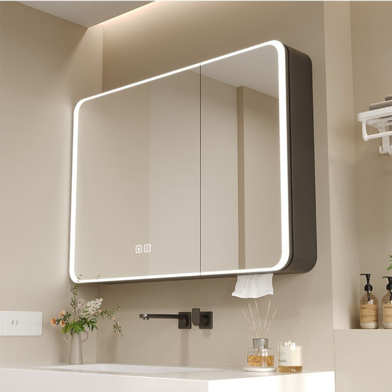 LED Bathroom Mirror Cabinet Al - Bathroom Cabinet Mirror ulasan dan harga