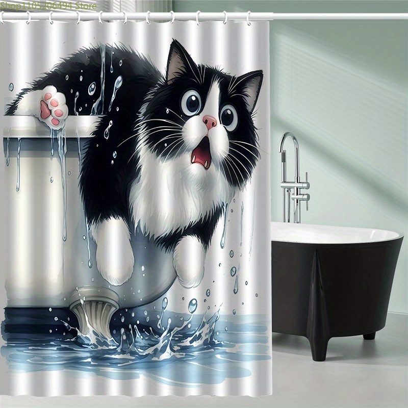 Funny Cat Jumping from Bathtub - Home Bathroom Decor Ideas ulasan dan harga