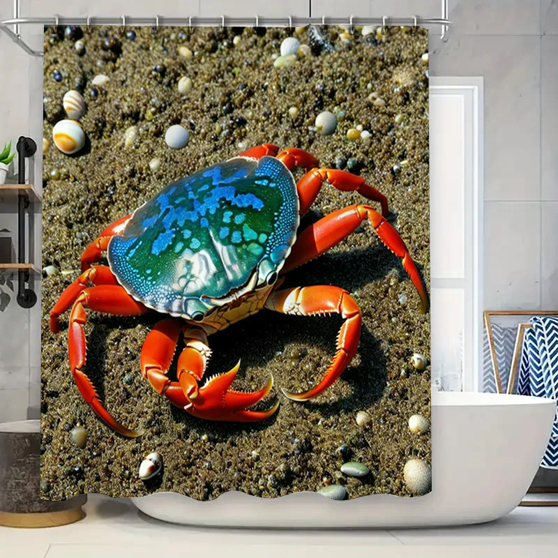 3D Printed Shower Curtain Blue - Home Bathroom Decor Ideas ulasan dan harga