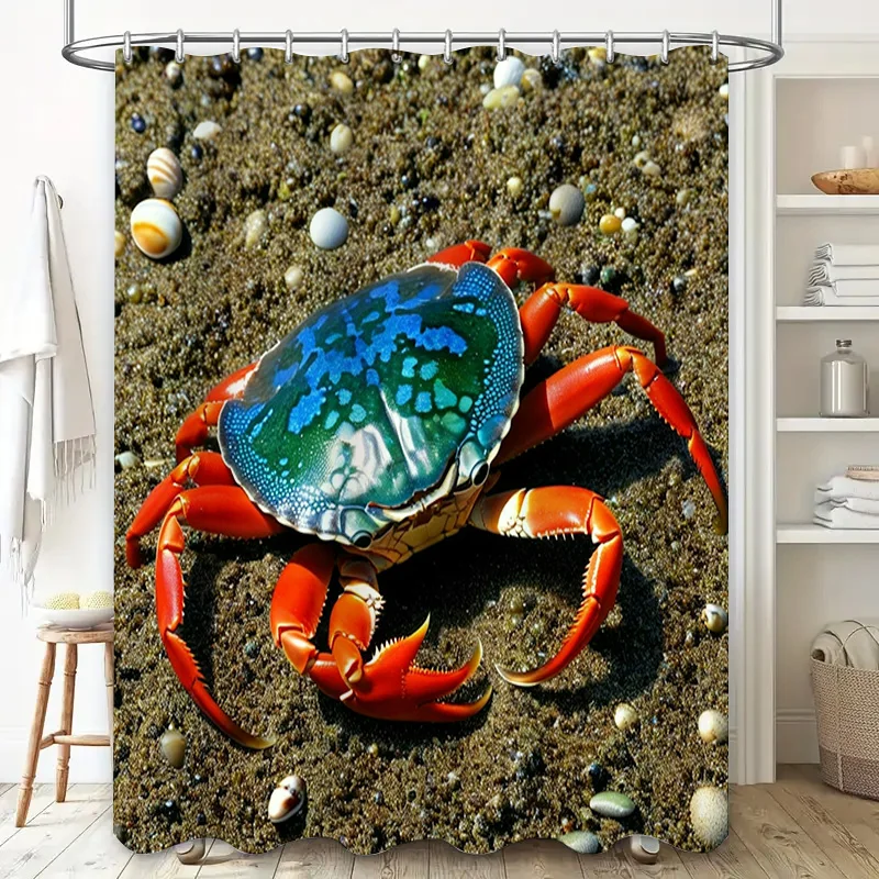 3D Printed Shower Curtain Blue - Home Bathroom Decor Ideas ulasan dan harga