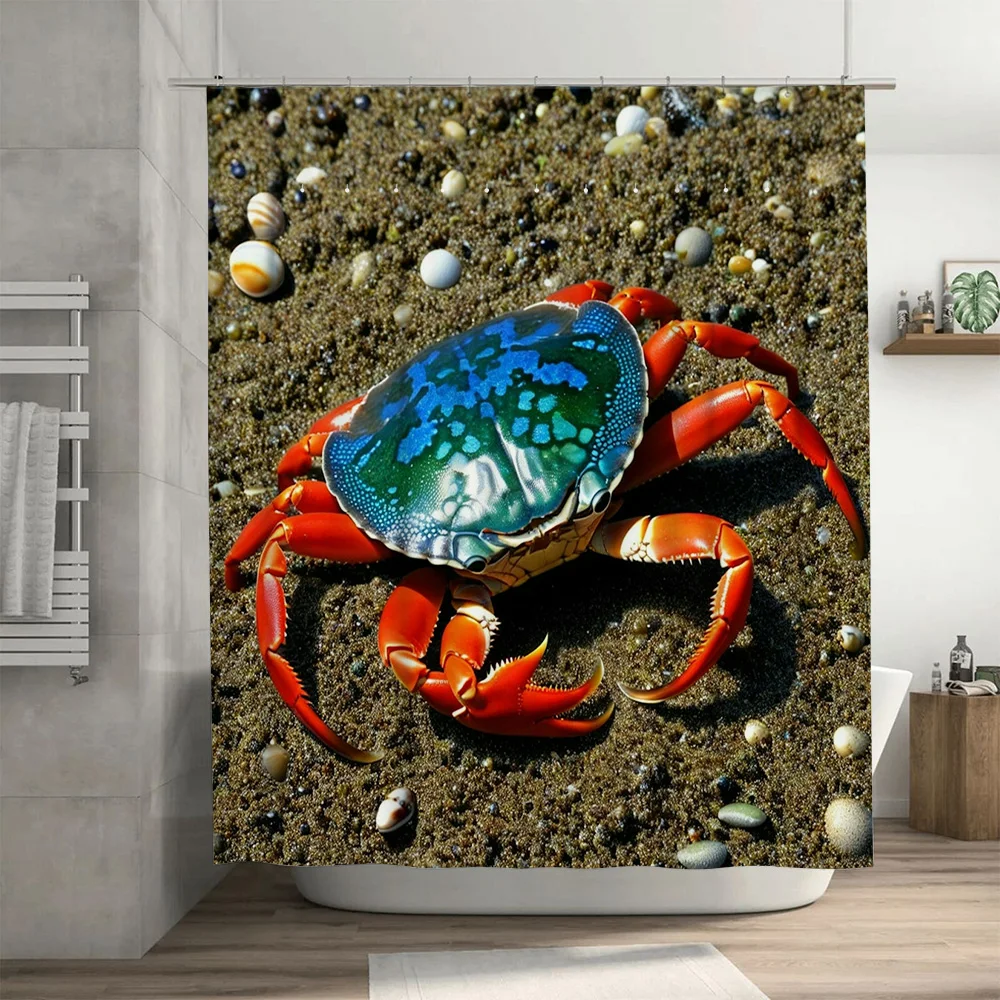 3D Printed Shower Curtain Blue - Home Bathroom Decor Ideas ulasan dan harga