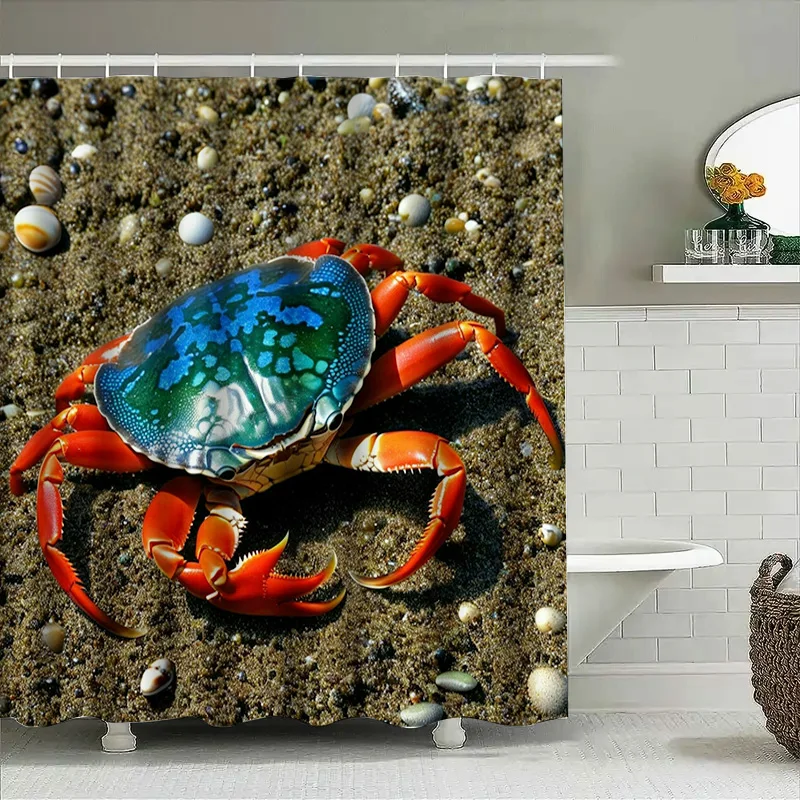 3D Printed Shower Curtain Blue - Home Bathroom Decor Ideas ulasan dan harga