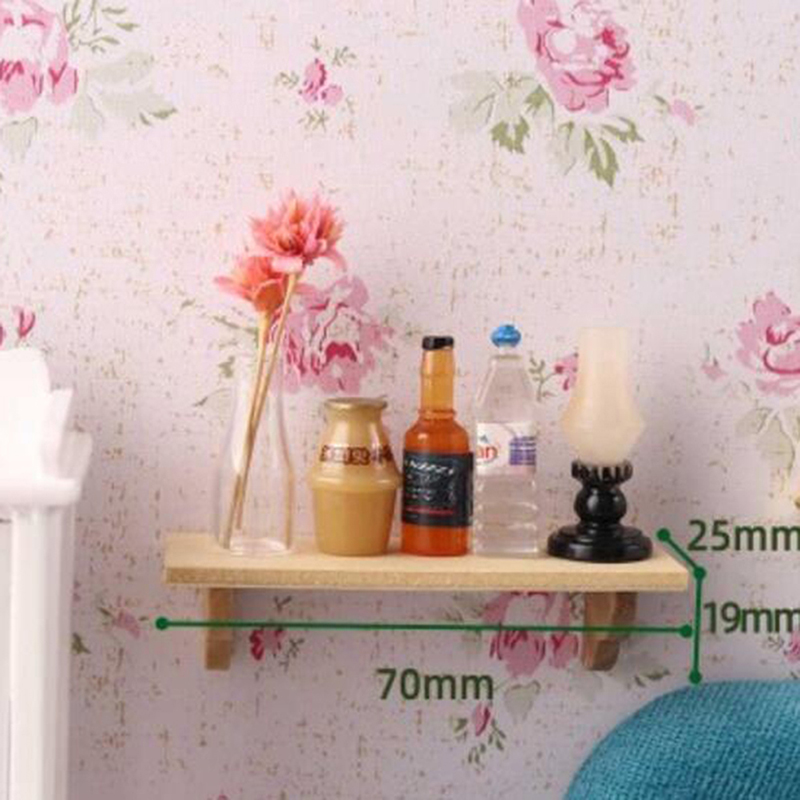 1pcs 1:12 Dollhouse Wood Wall  - Home Bathroom Wall Decor ulasan dan harga