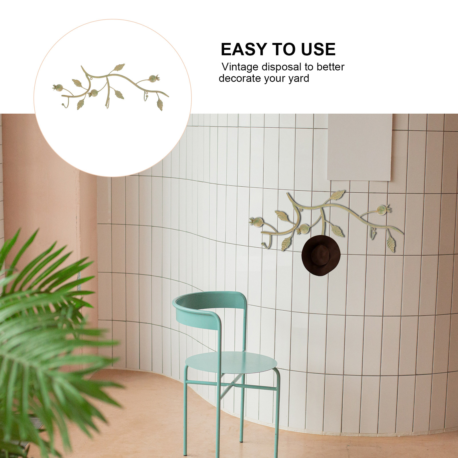 1Pcs Iron Art Hook Vintage Rus - Home Bathroom Wall Decor ulasan dan harga