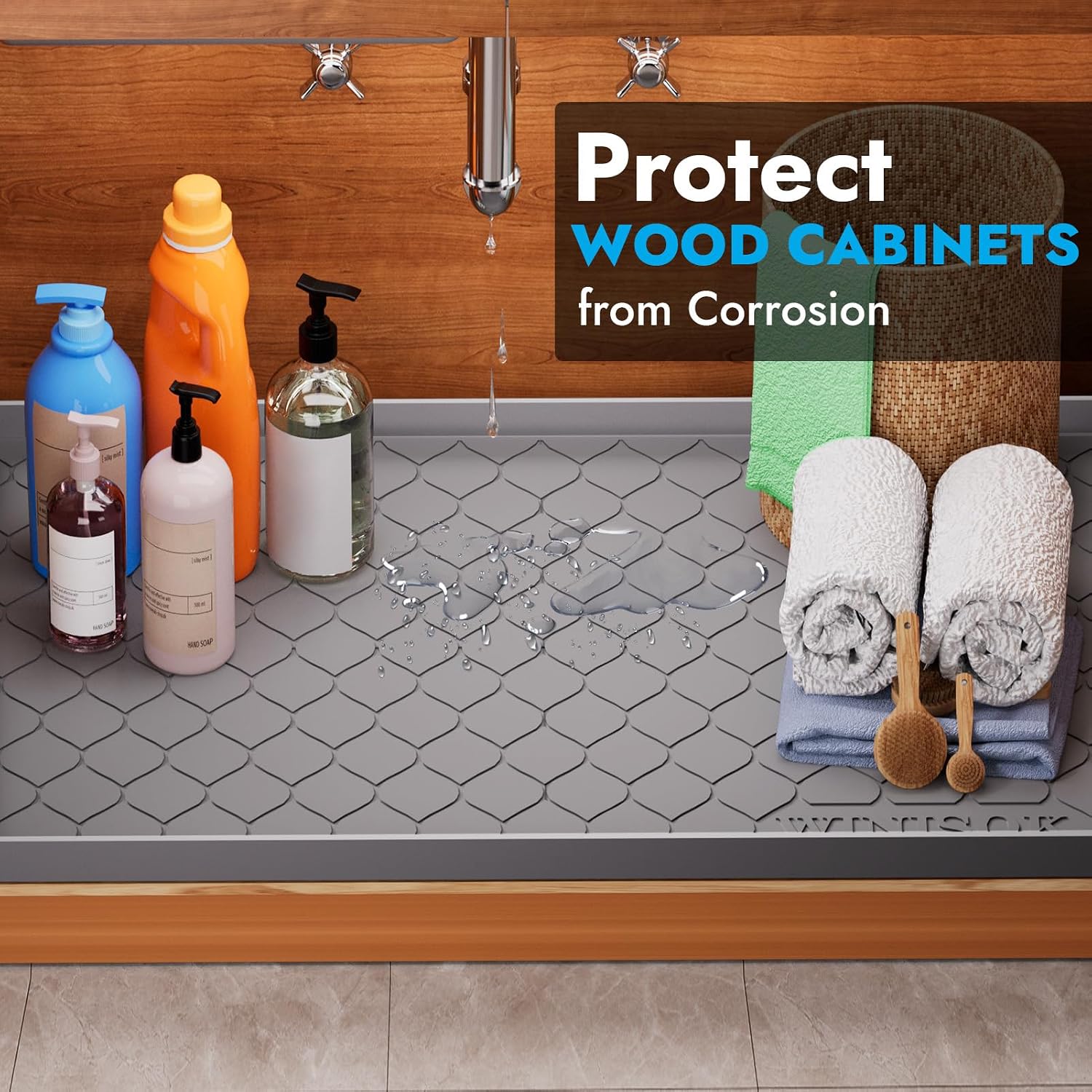 Winisok Silicone Under Sink Ma - Home Essentials Bathroom Storage ulasan dan harga