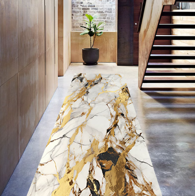 Marble Rug Runner Modern Non-S - Home Bathroom Tiles Design ulasan dan harga
