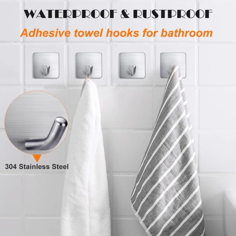 4Pcs No Drill Self Adhesive St - Home Goods Bathroom Storage ulasan dan harga