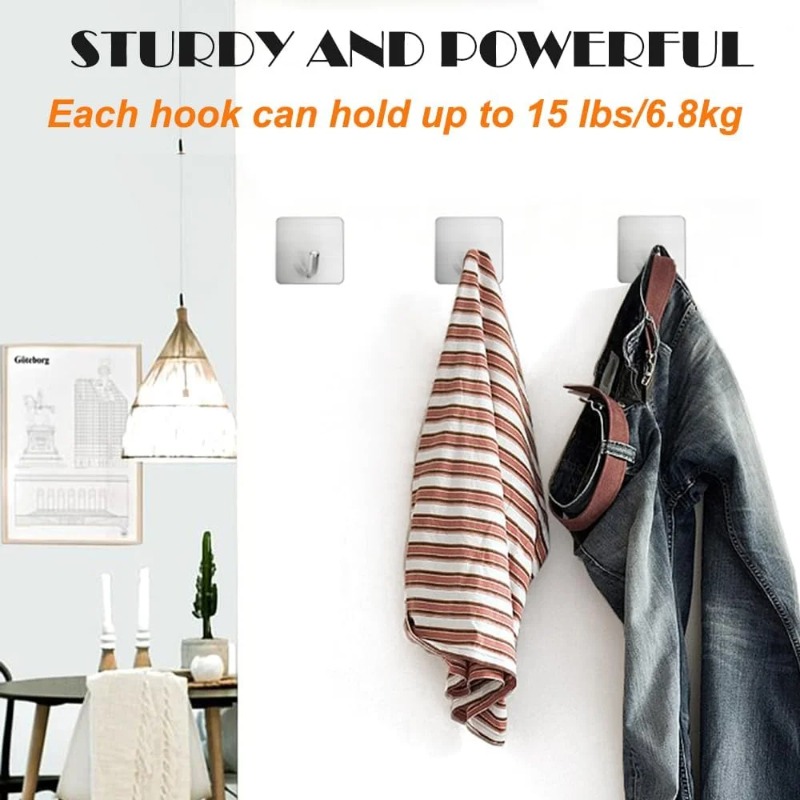 4Pcs No Drill Self Adhesive St - Home Goods Bathroom Storage ulasan dan harga