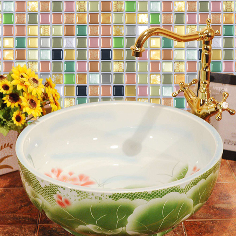 3D Mosaic Wall Mural Tile Stic - Home Bathroom Tiles Design ulasan dan harga