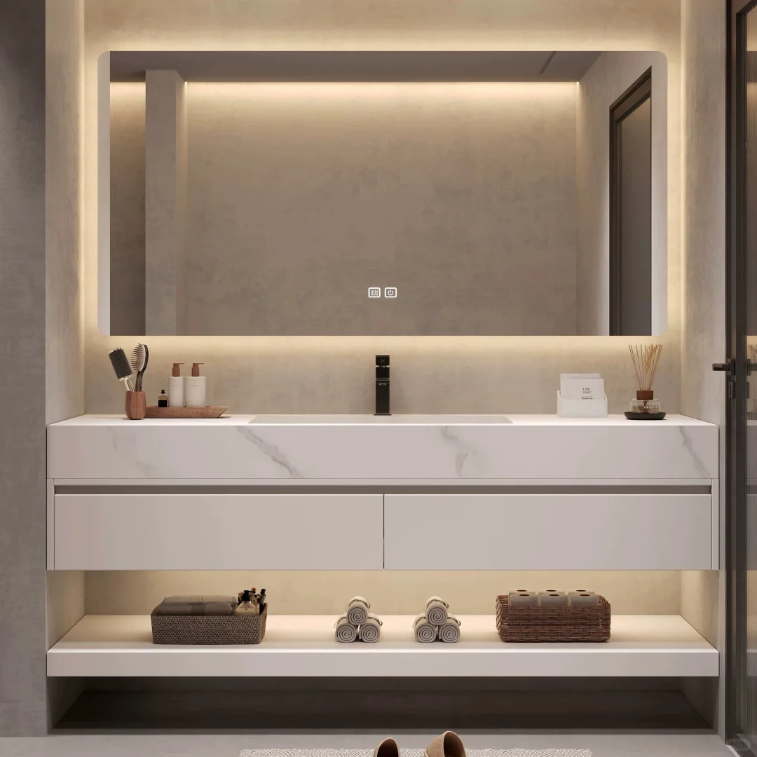 Modern Intelligent Bathroom Ca - Bathroom Cabinet Mirror ulasan dan harga