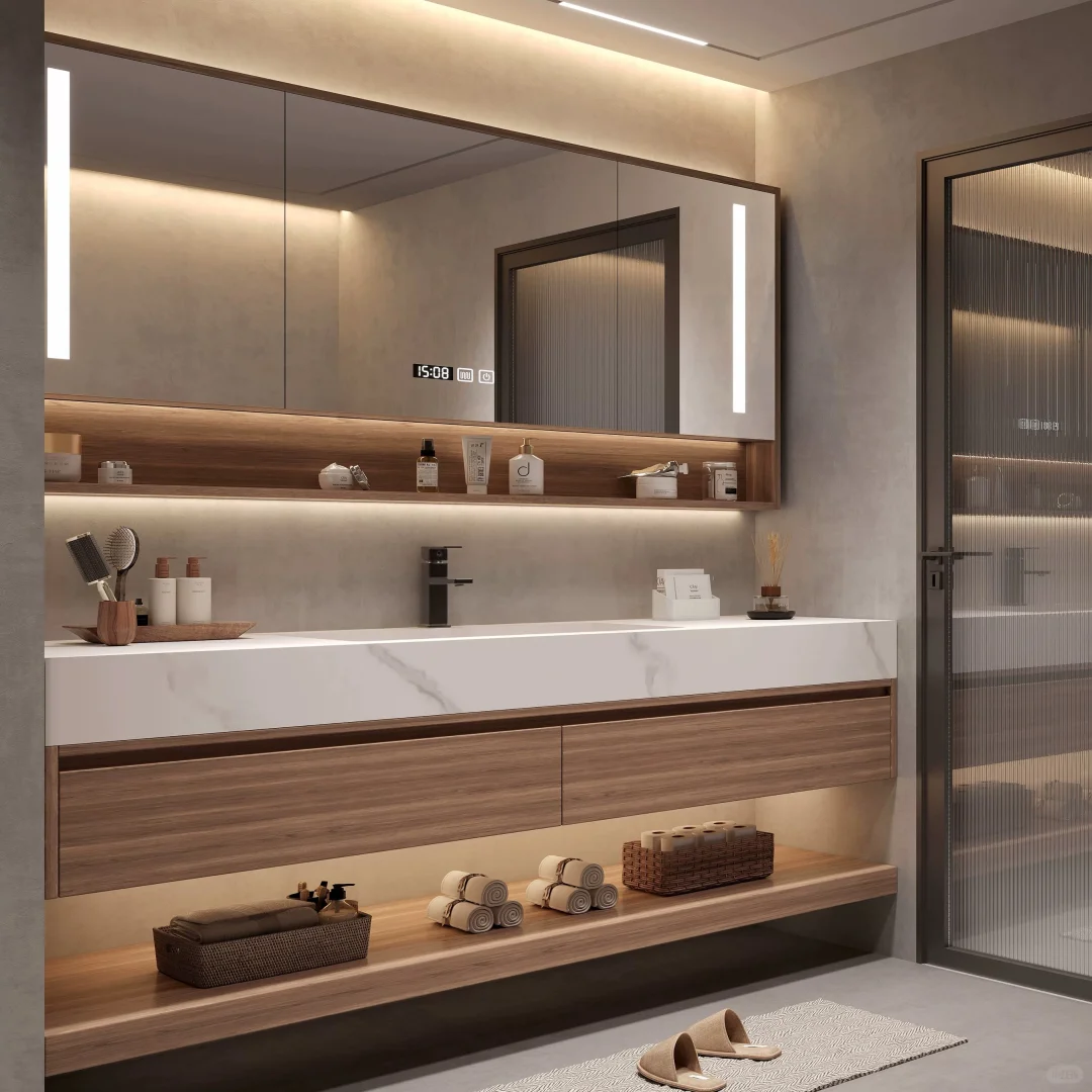Modern Intelligent Bathroom Ca - Bathroom Cabinet Mirror ulasan dan harga