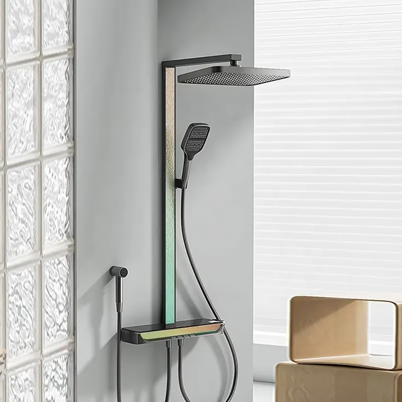 Brass Digital Waterfall Shower - Home Bathroom ulasan dan harga