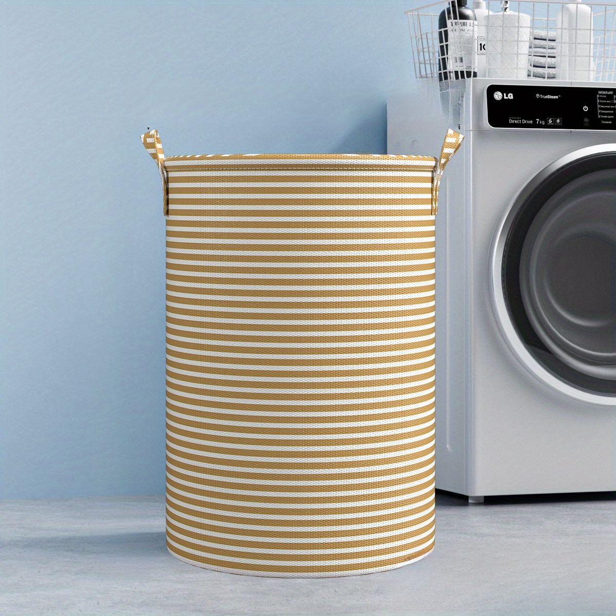 Foldable Minimalist Striped La - Home Goods Bathroom Storage ulasan dan harga