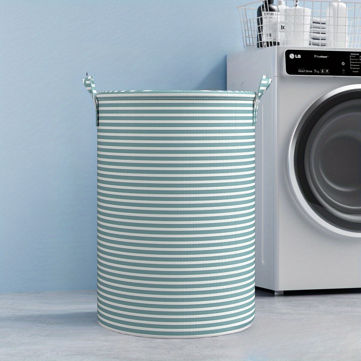 Foldable Minimalist Striped La - Home Goods Bathroom Storage ulasan dan harga