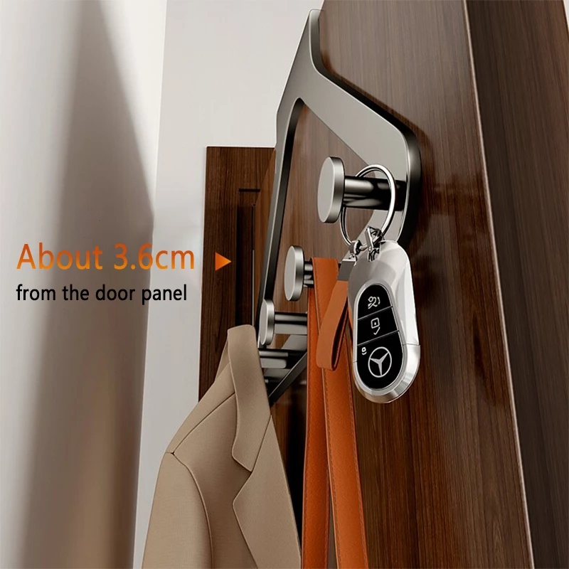 No Punching 5 Hooks Door Rear  - Home Goods Bathroom Storage ulasan dan harga