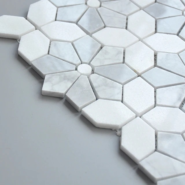 Mosaic Marble Tile for White M - Home Bathroom Tiles Design ulasan dan harga