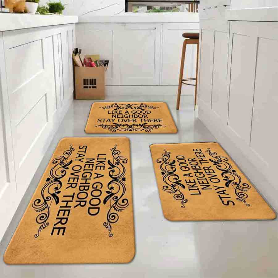 1/2/3Pcs Flannel Kitchen Mat—F - Home Goods Bathroom Mats ulasan dan harga