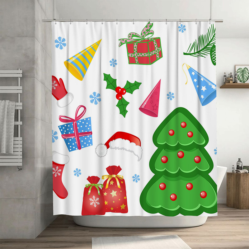 TU Shower Curtain Christmas Fo - Home Bathroom Decor Ideas ulasan dan harga