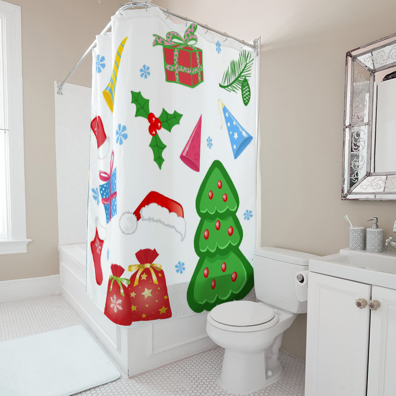 TU Shower Curtain Christmas Fo - Home Bathroom Decor Ideas ulasan dan harga