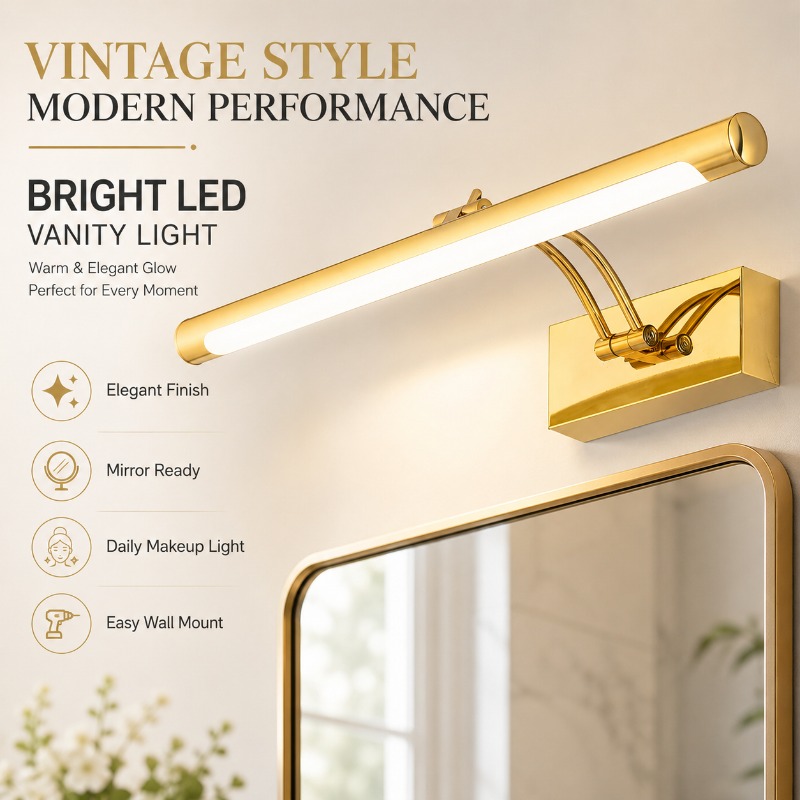 40cm 55cm 70cm Vintage LED Van - Bathroom Cabinet Mirror ulasan dan harga