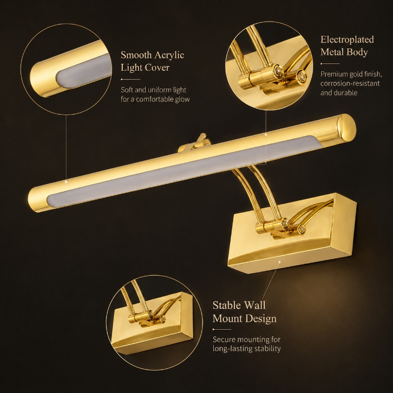 40cm 55cm 70cm Vintage LED Van - Bathroom Cabinet Mirror ulasan dan harga