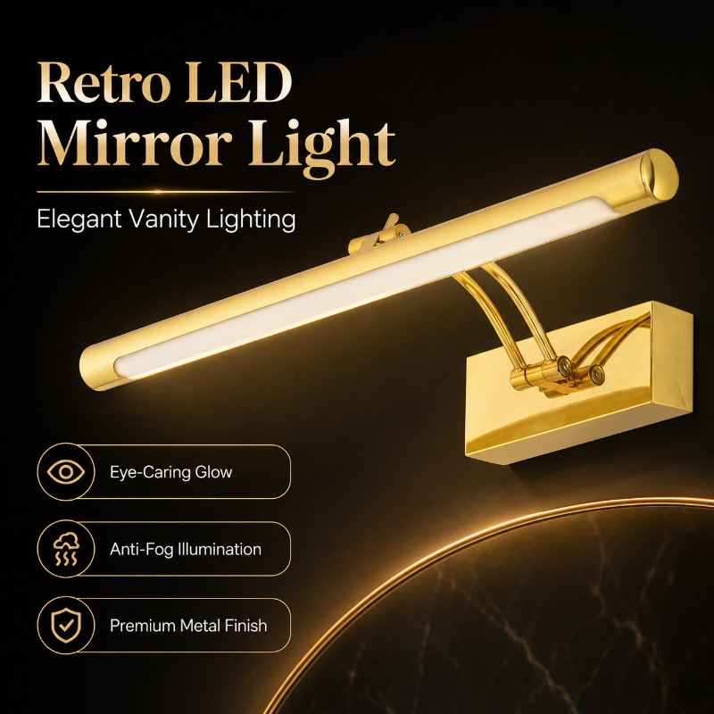 40cm 55cm 70cm Vintage LED Van - Bathroom Cabinet Mirror ulasan dan harga
