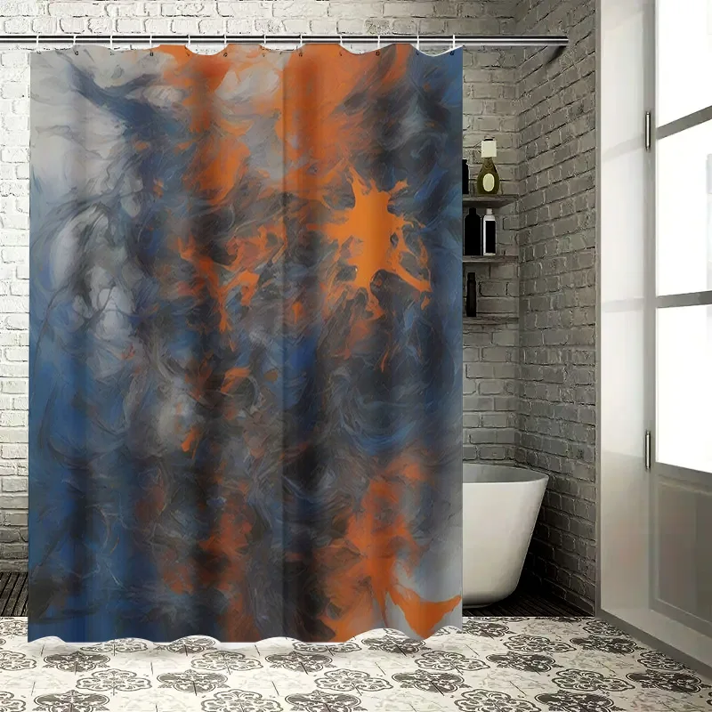 Luxury Blue Orange Watercolor  - Home Bathroom Decor Ideas ulasan dan harga