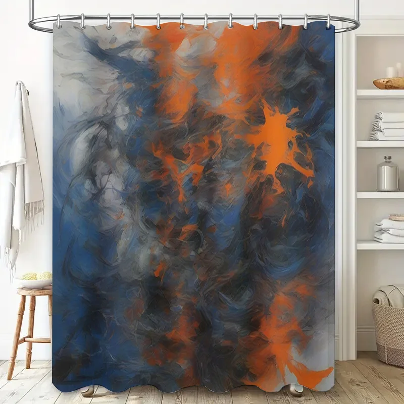 Luxury Blue Orange Watercolor  - Home Bathroom Decor Ideas ulasan dan harga
