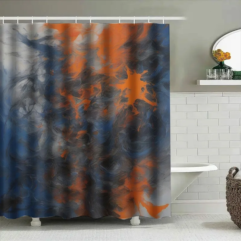 Luxury Blue Orange Watercolor  - Home Bathroom Decor Ideas ulasan dan harga