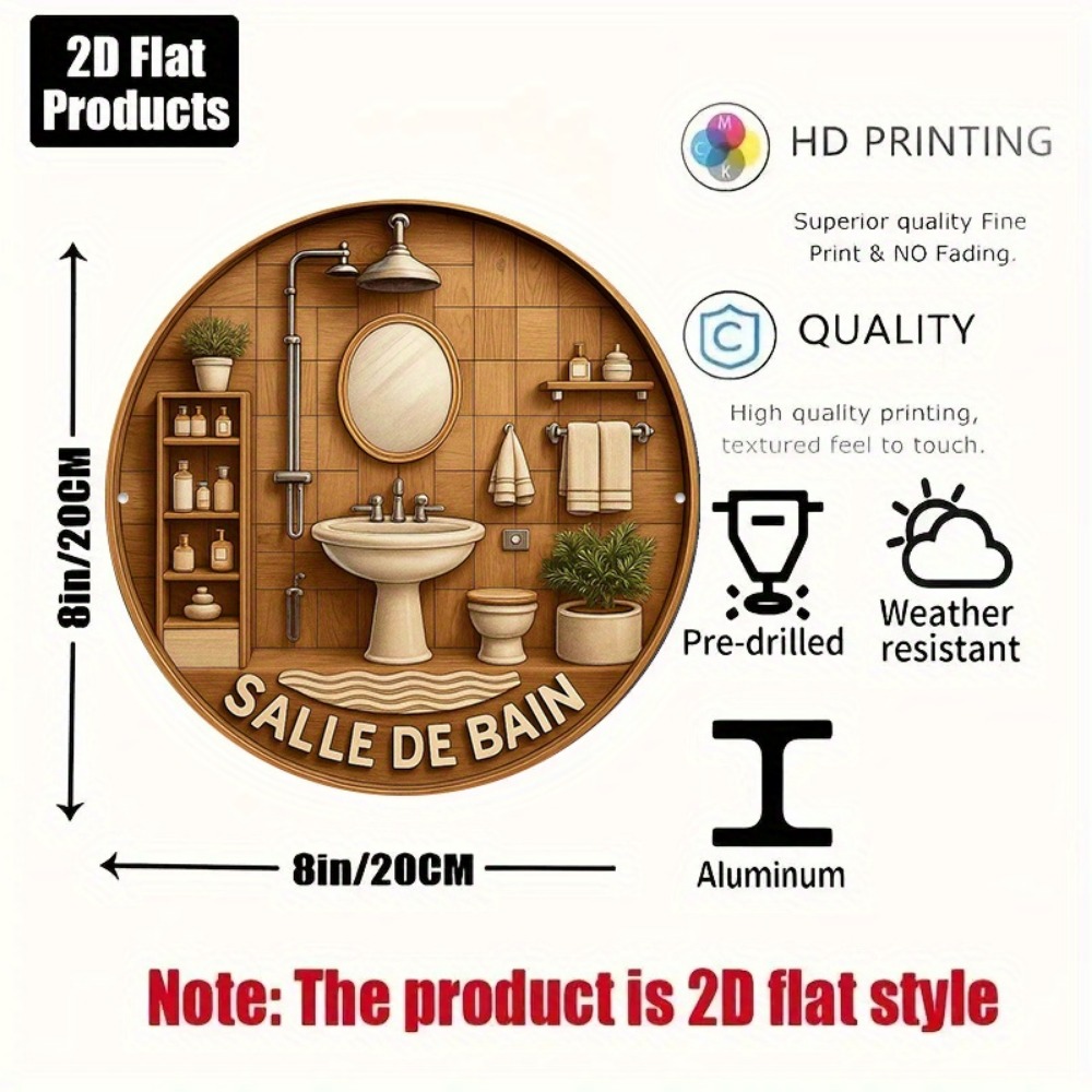 CIFBUY Retro French Bathroom R - Home Bathroom Wall Decor ulasan dan harga