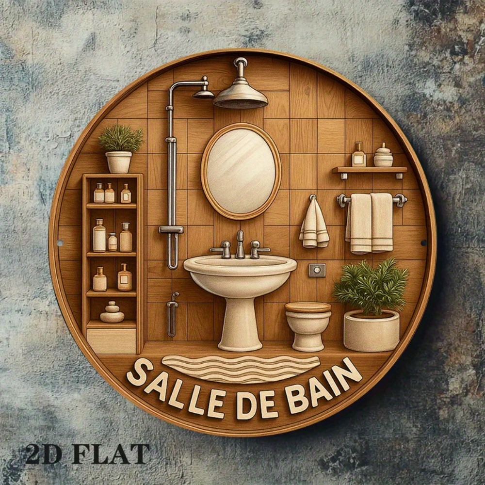 CIFBUY Retro French Bathroom R - Home Bathroom Wall Decor ulasan dan harga